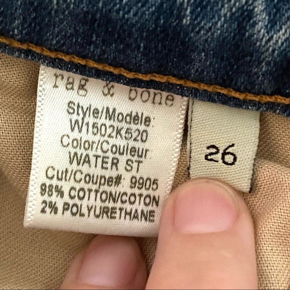 Rag & Bone Skinny Water St Jeans 26 - Picture 5 of 15